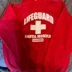 Red Santa Monica hoodie